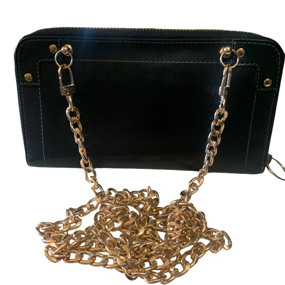 Chloe Vintage Eden Fringe Long Wallet Purse Leather Black - Picture 2 of 9